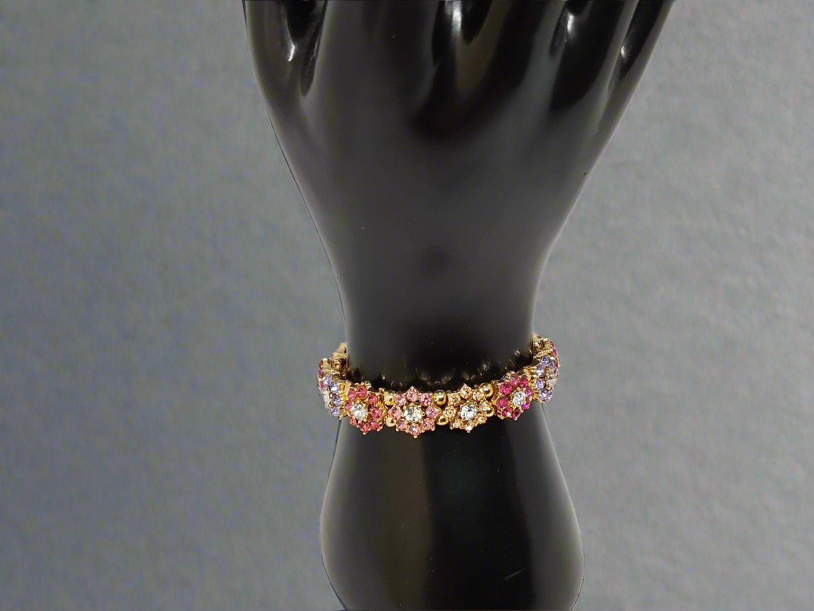 Crystal Flower Stretch Bracelets