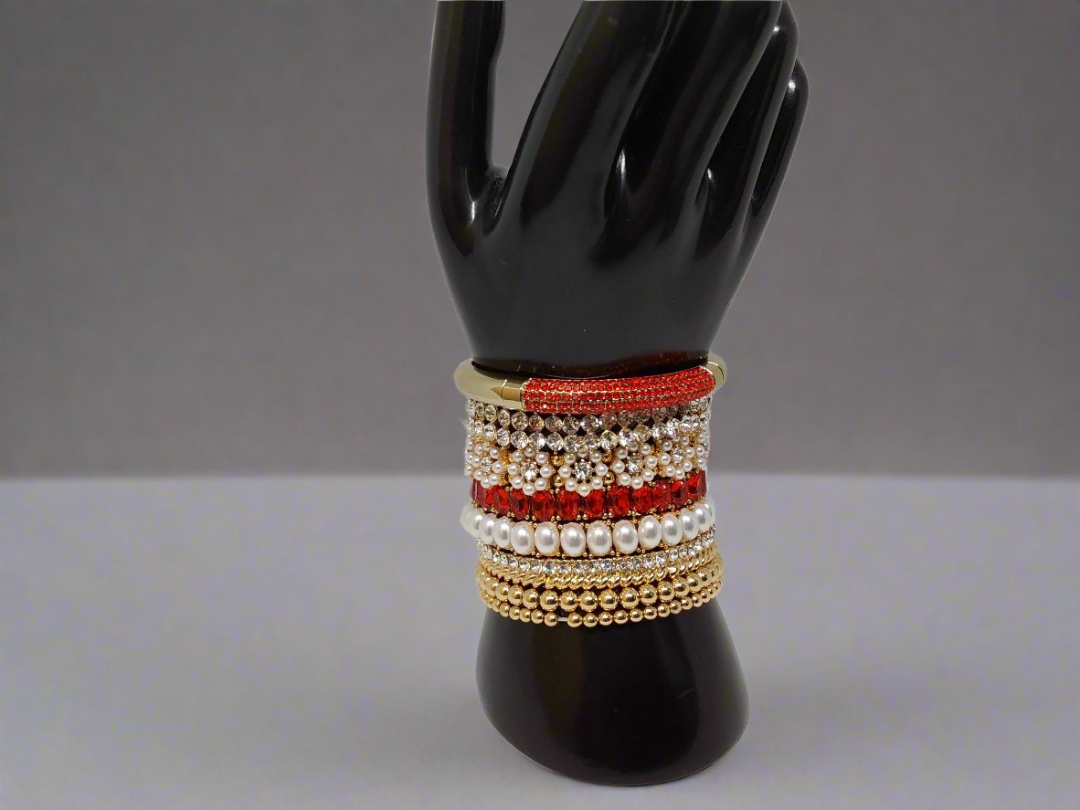 Crystal Flower Stretch Bracelets