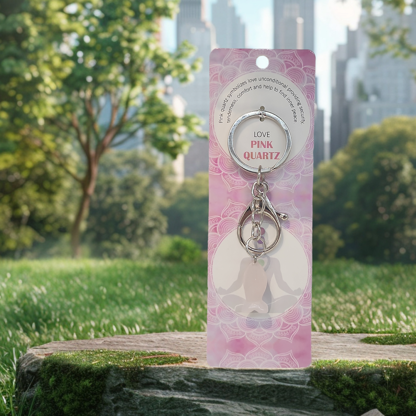 Gem stone keychain